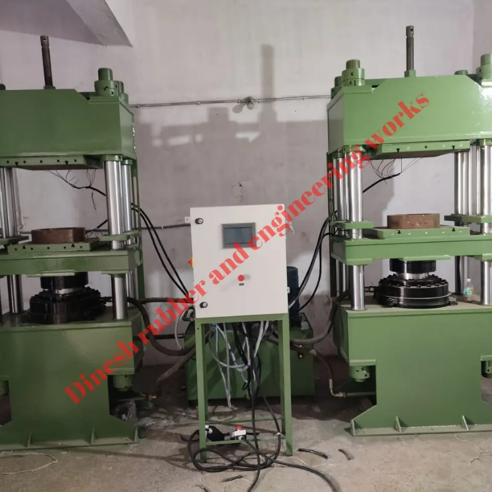 Industrial rubber hydraulic press used for rubber sheet molding, composite pressing, and lamination applications — high-performance hydraulic press from trusted manufacturer in India.